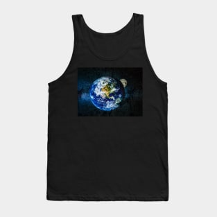 Our Earth in Grunge Art Tank Top